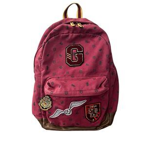 Pottery Barn Teen Harry Potter Gryffindor Canvas Backpack Bag Burgundy
